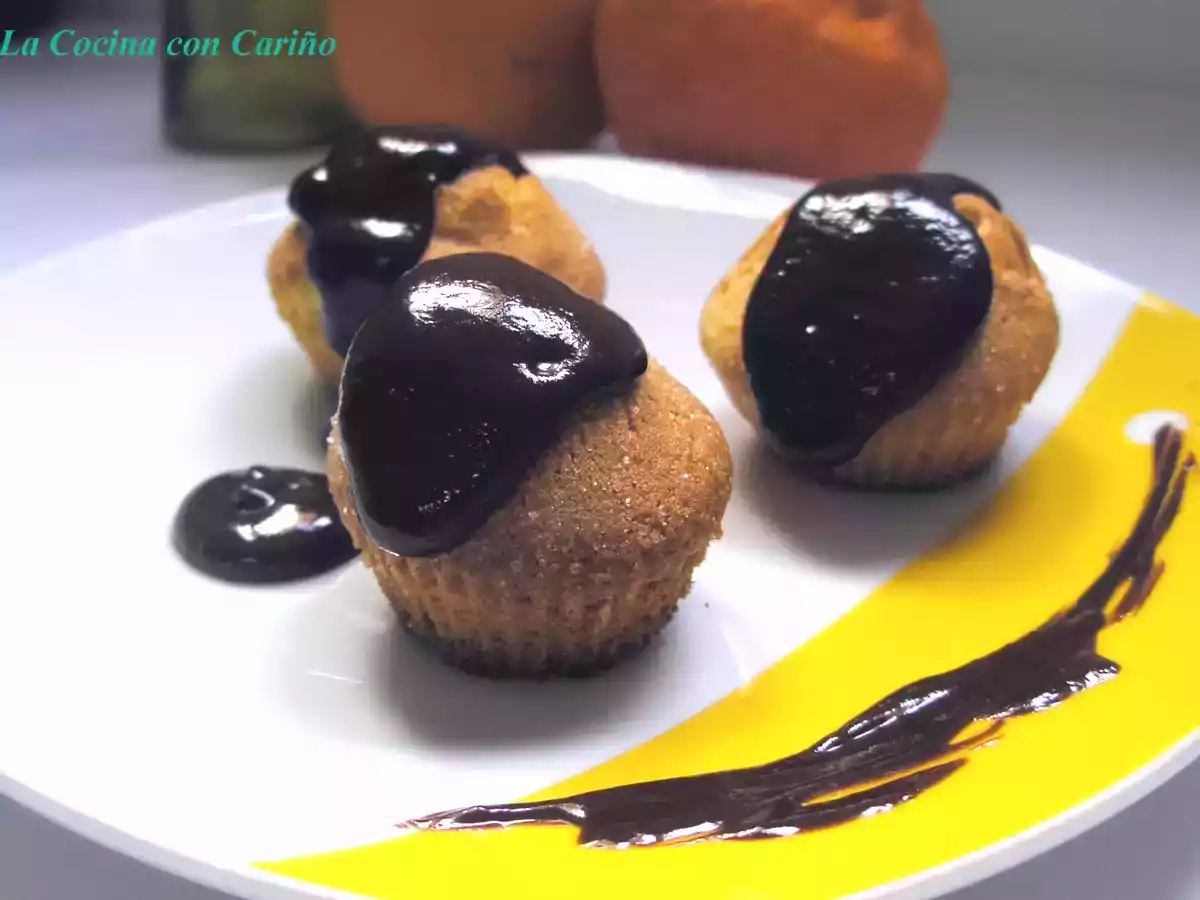 Delicias de naranja con chocolate caliente