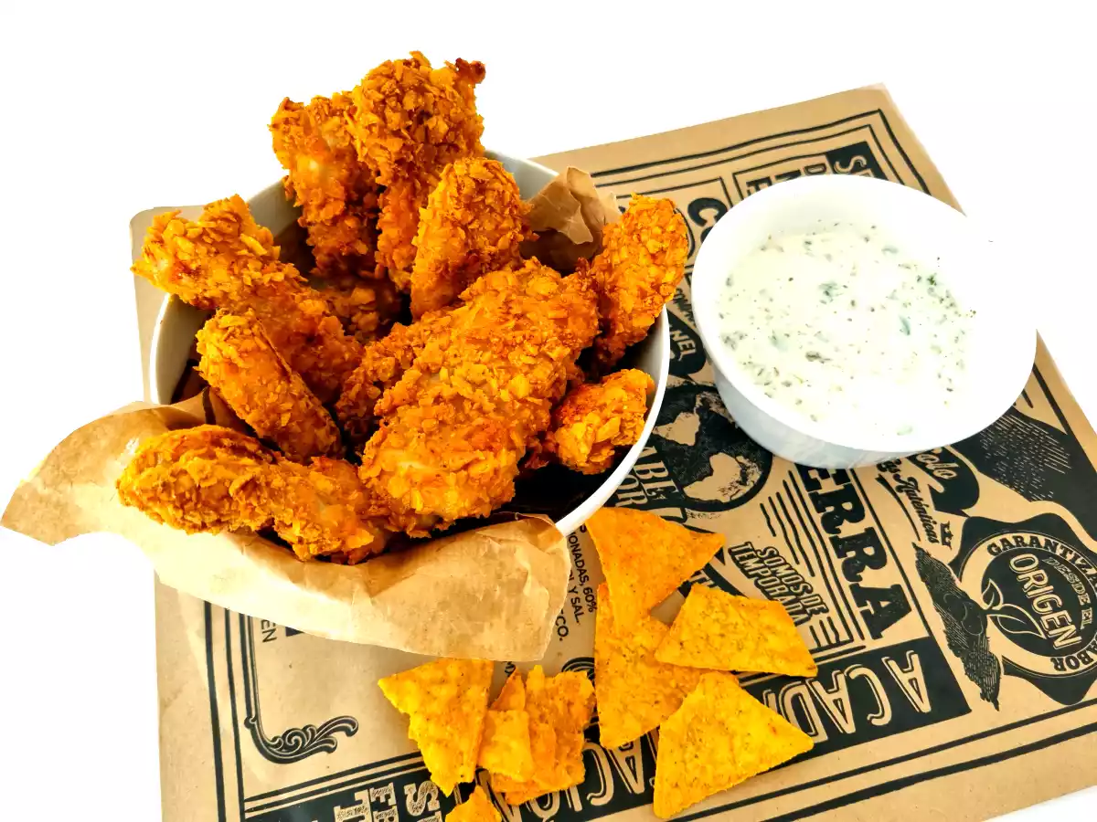 Delicias de pollo al horno con doritos sabor tex-mex