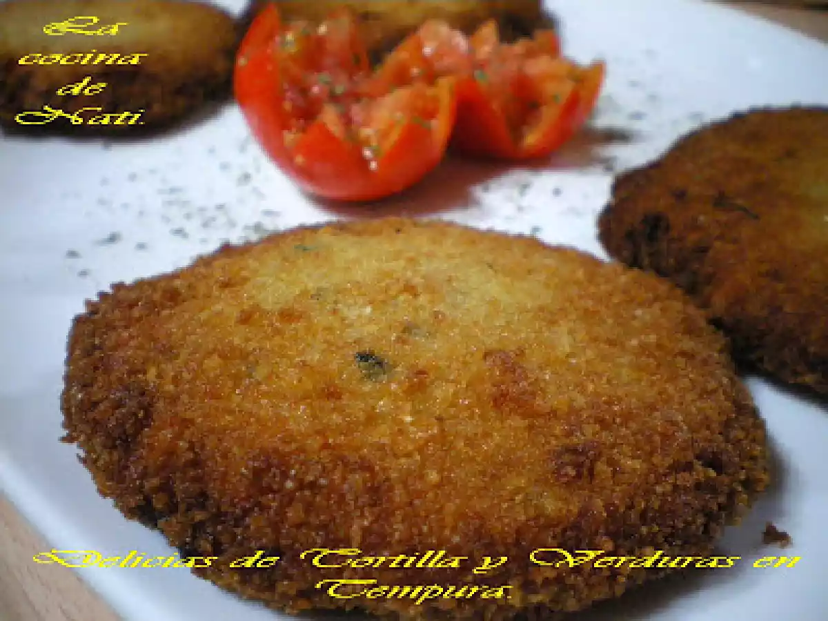 DELICIAS DE TORTILLA Y VERDURAS EN TEMPURA.