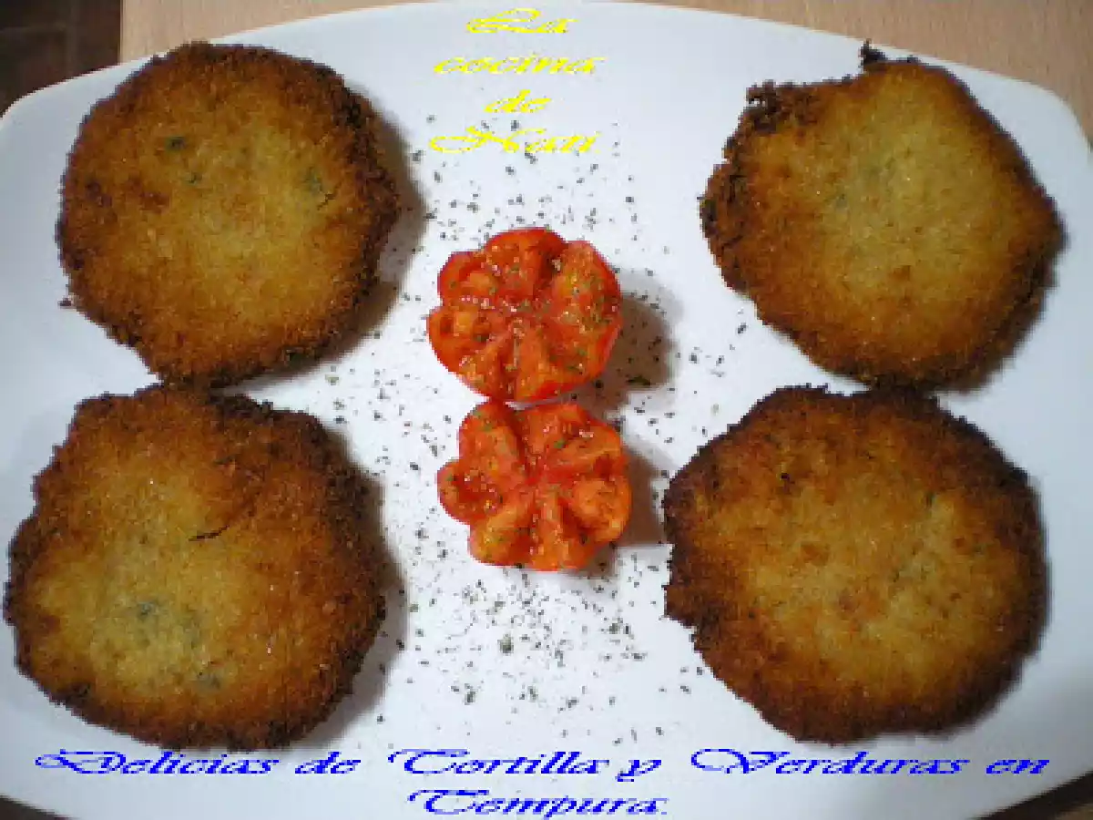 DELICIAS DE TORTILLA Y VERDURAS EN TEMPURA. - foto 2