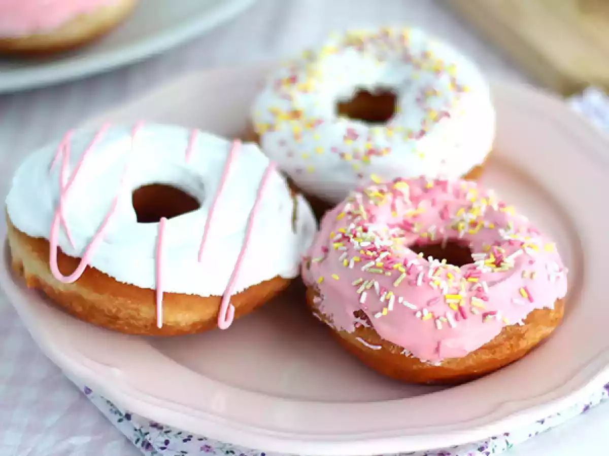 Donuts americanos con glaseado