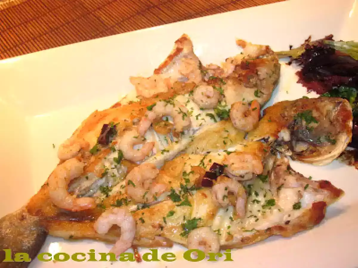 Dorada a la espalda con gambas - foto 2