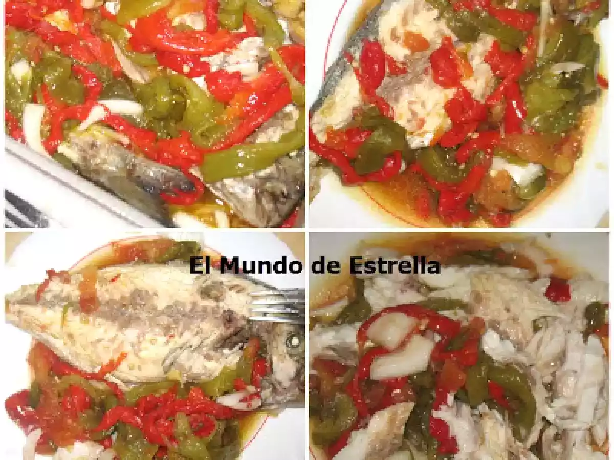 Dorada a la plancha con pimientos asados - foto 2