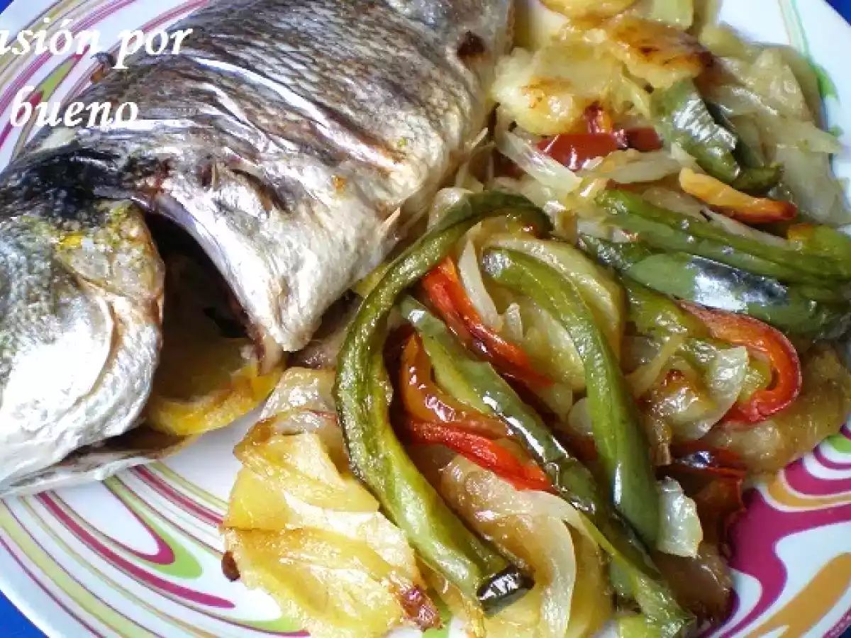 Doradas al horno con guarnición