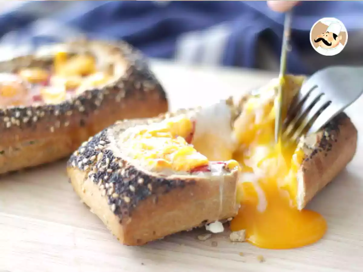 Egg boat de chorizo y cheddar. Barco de huevo - foto 3