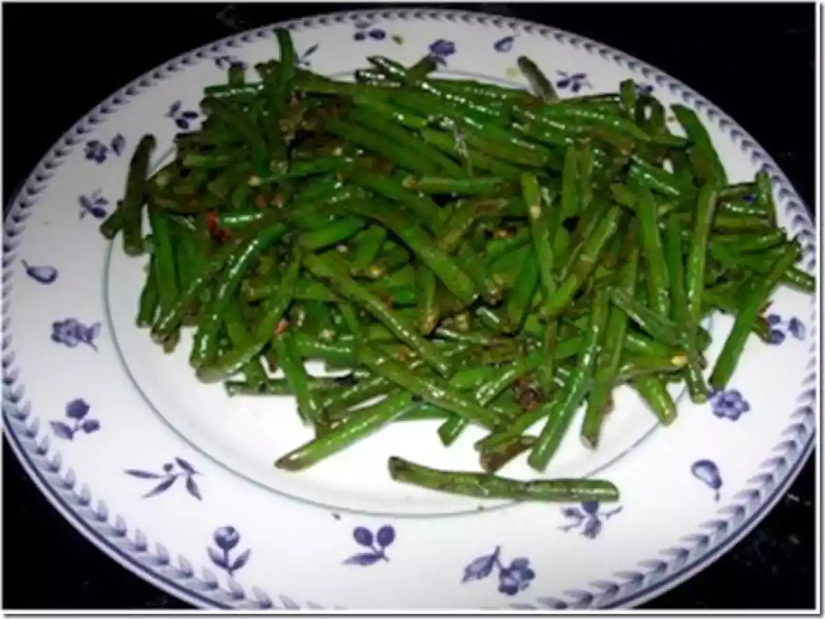EJOTES (JUDÍAS)VERDES AL ESTILO CHINO SZECHUAN RECETA