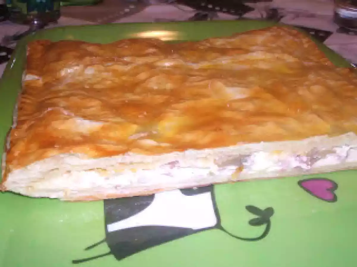 Empanada de bacon, champiñones y queso