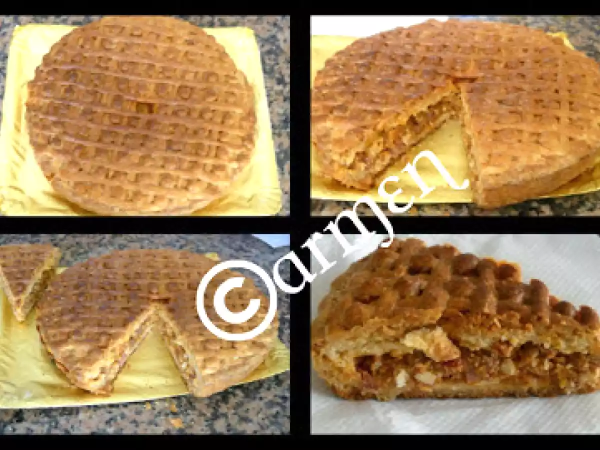 Empanada de jamón serrano, chorizo y huevo :