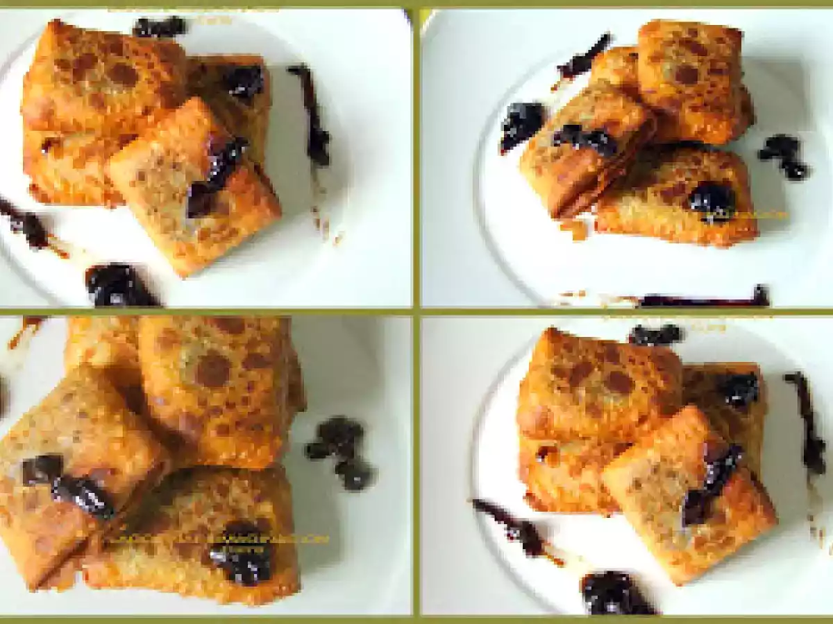 Empanadillas de queso de cabra con cebolla caramelizada al módena