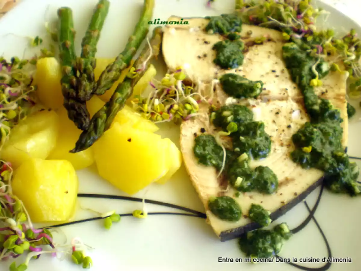 Emperador con mantequilla de perejil / Espadon au beurre de persil - foto 4