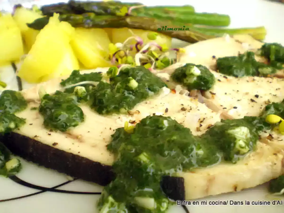 Emperador con mantequilla de perejil / Espadon au beurre de persil - foto 5