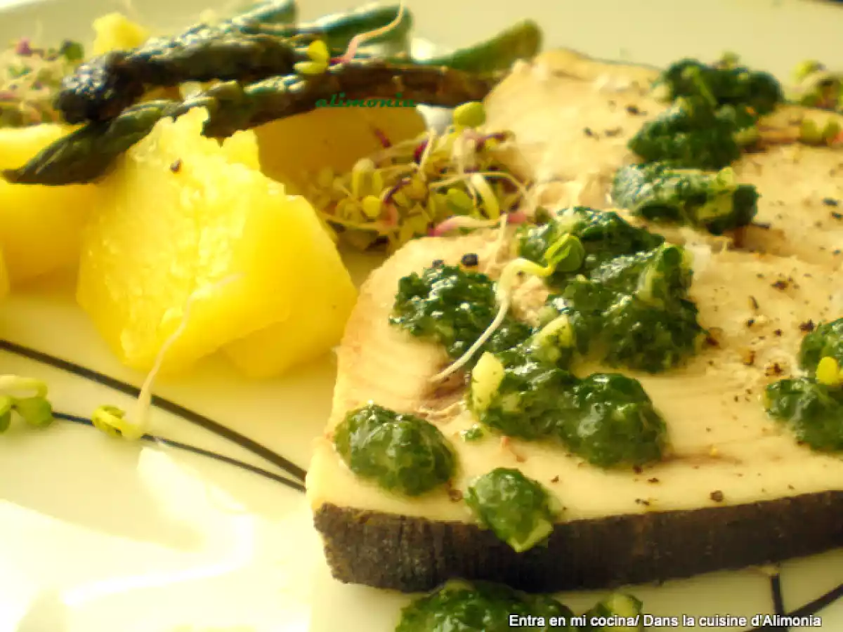 Emperador con mantequilla de perejil / Espadon au beurre de persil - foto 7