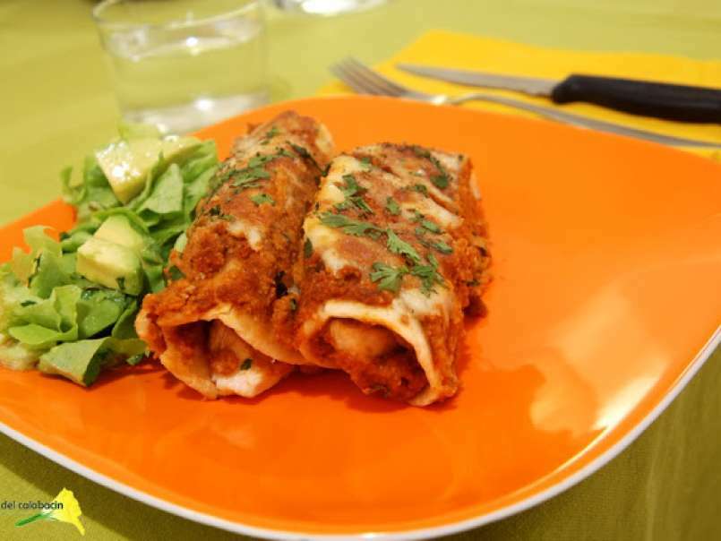 Enchiladas de pollo con mole poblano y tortillas caseras - foto 2