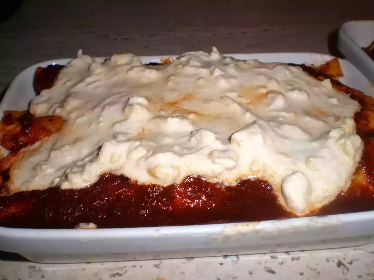 Enchiladas rojas de pollo