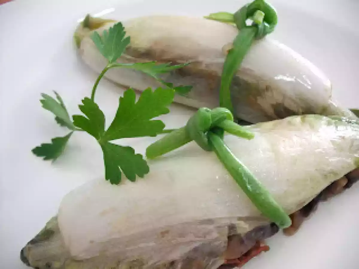 Endibias con champiñones
