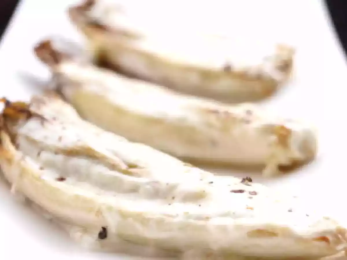 Endibias con crema gorgonzola