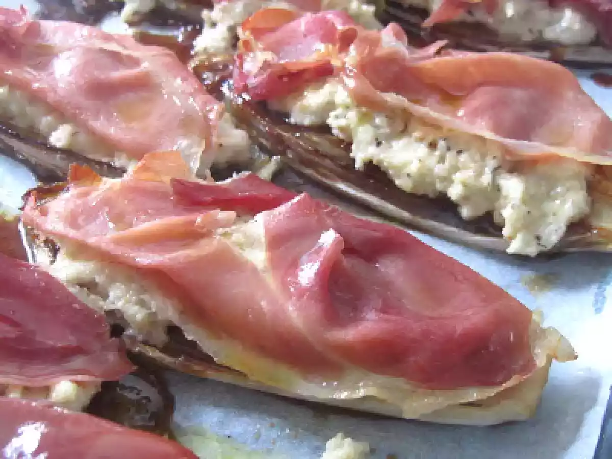 Endivias caramelizadas con Jamón