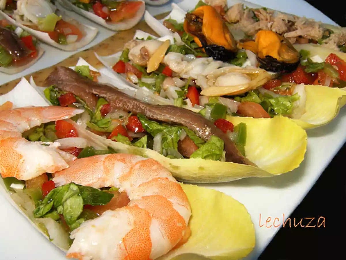 Endivias rellenas y vacaciones.....