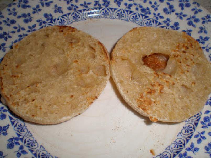 English muffins, bollos ingleses sin horneado, foto 3