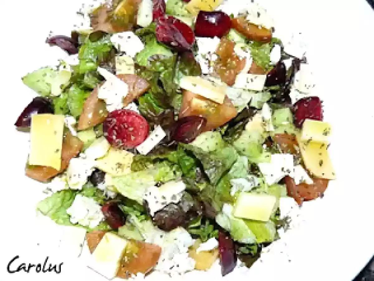 Ensalada a los 4 quesos - Concurso Lazy Blog-Picotas del Jerte