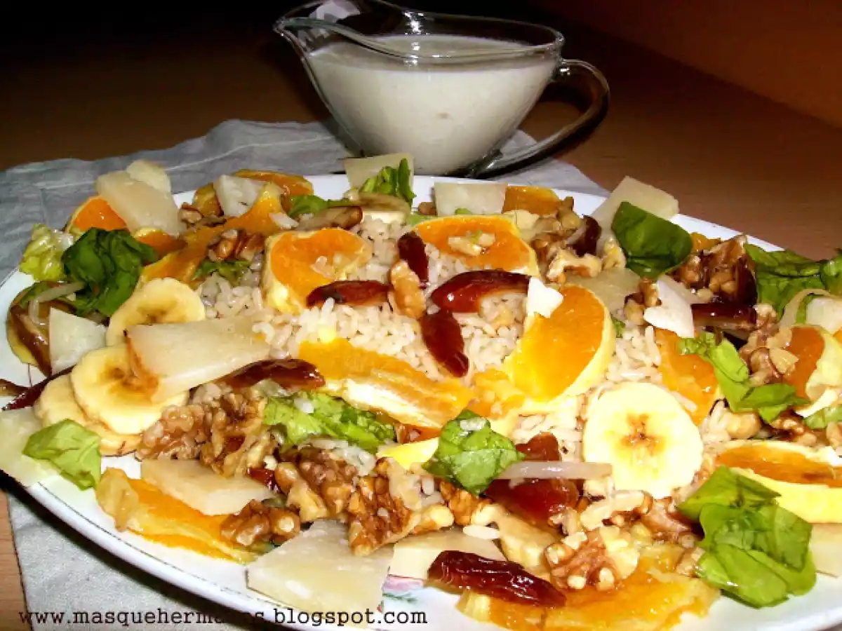 Ensalada afrutada de arroz con salsa de yogurt - foto 4