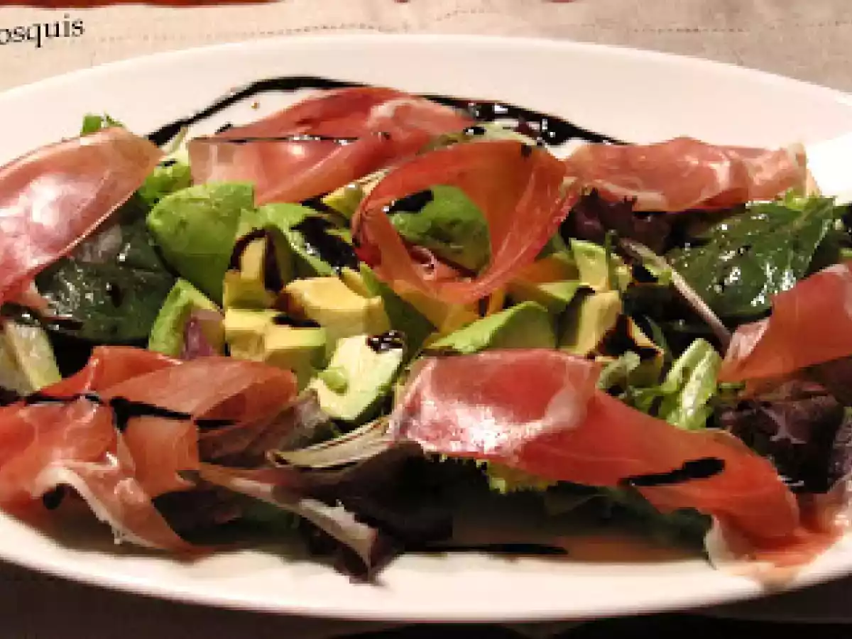 Ensalada con aguacate y jamón serrano curado Espuña - foto 2