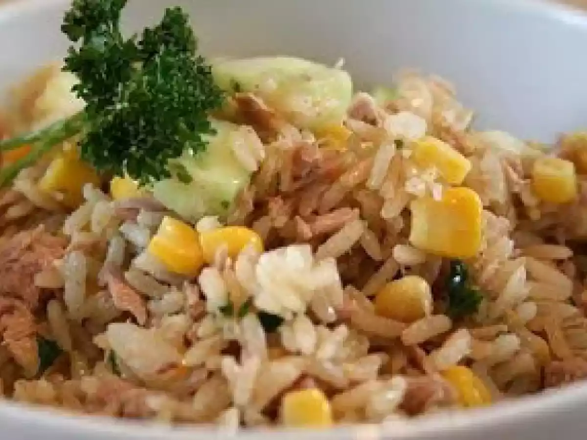 Ensalada con atún y arroz
