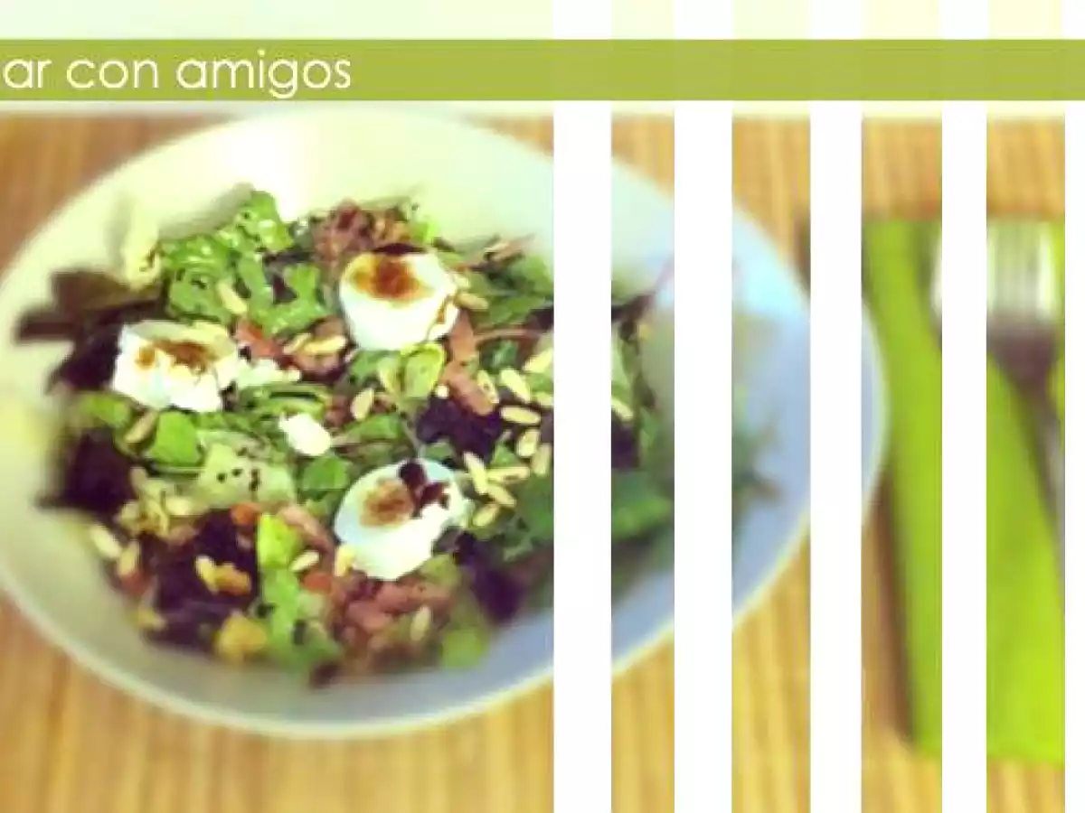 Ensalada con manzana y queso de cabra