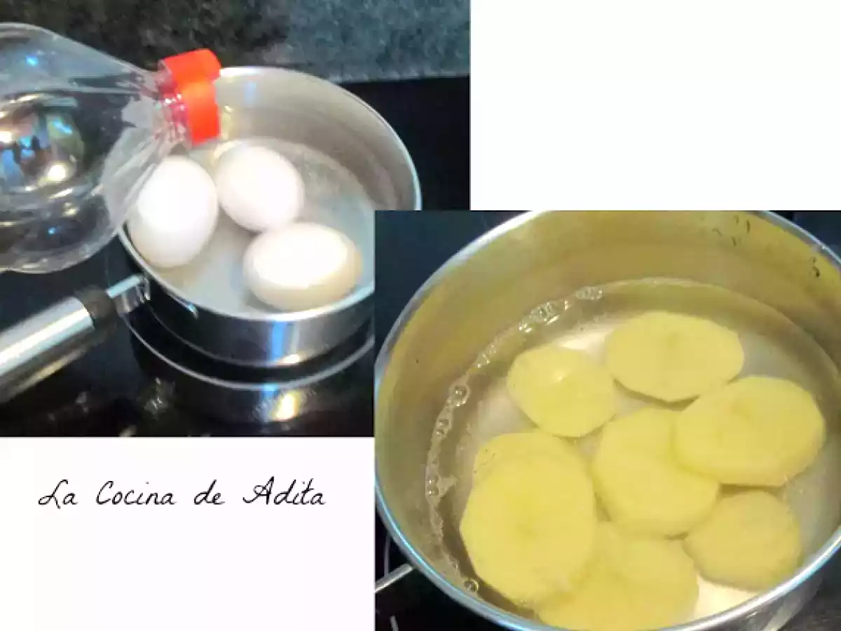 Ensalada con naranjas, bacalao y huevos cuadrados - foto 2