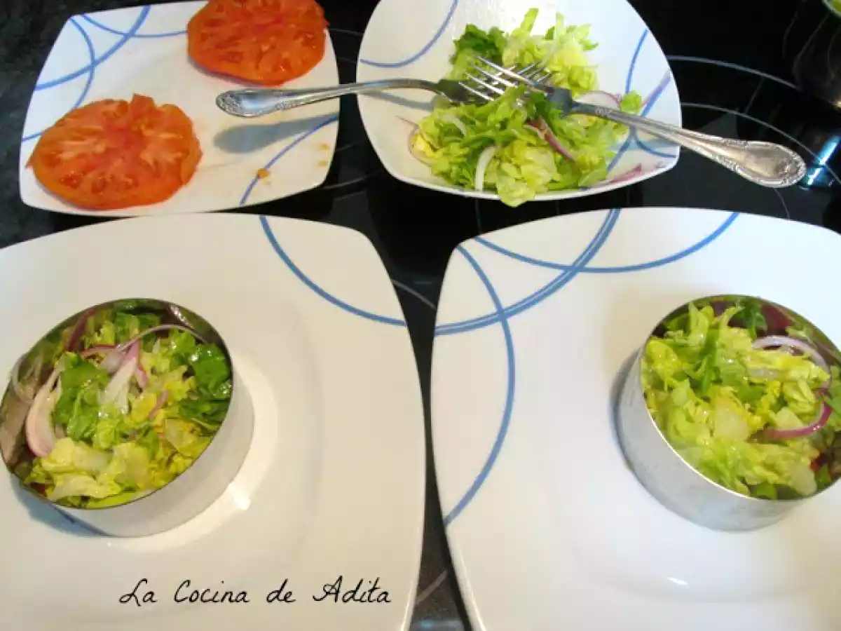 Ensalada con naranjas, bacalao y huevos cuadrados - foto 9