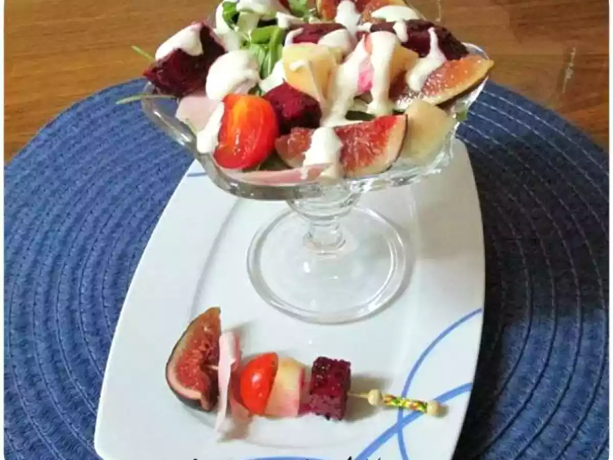 Ensalada con pitaya roja
