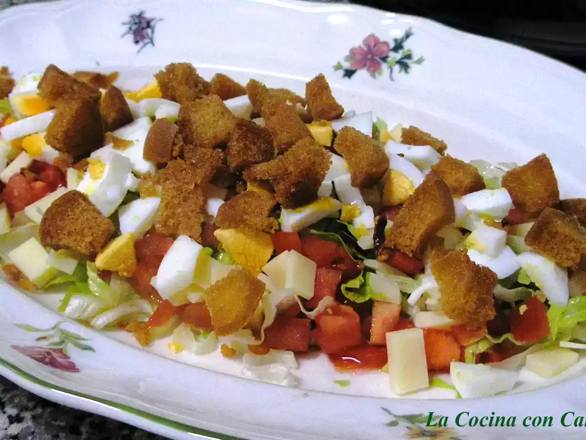 Ensalada con salsa de mostaza y pimienta verde - foto 4