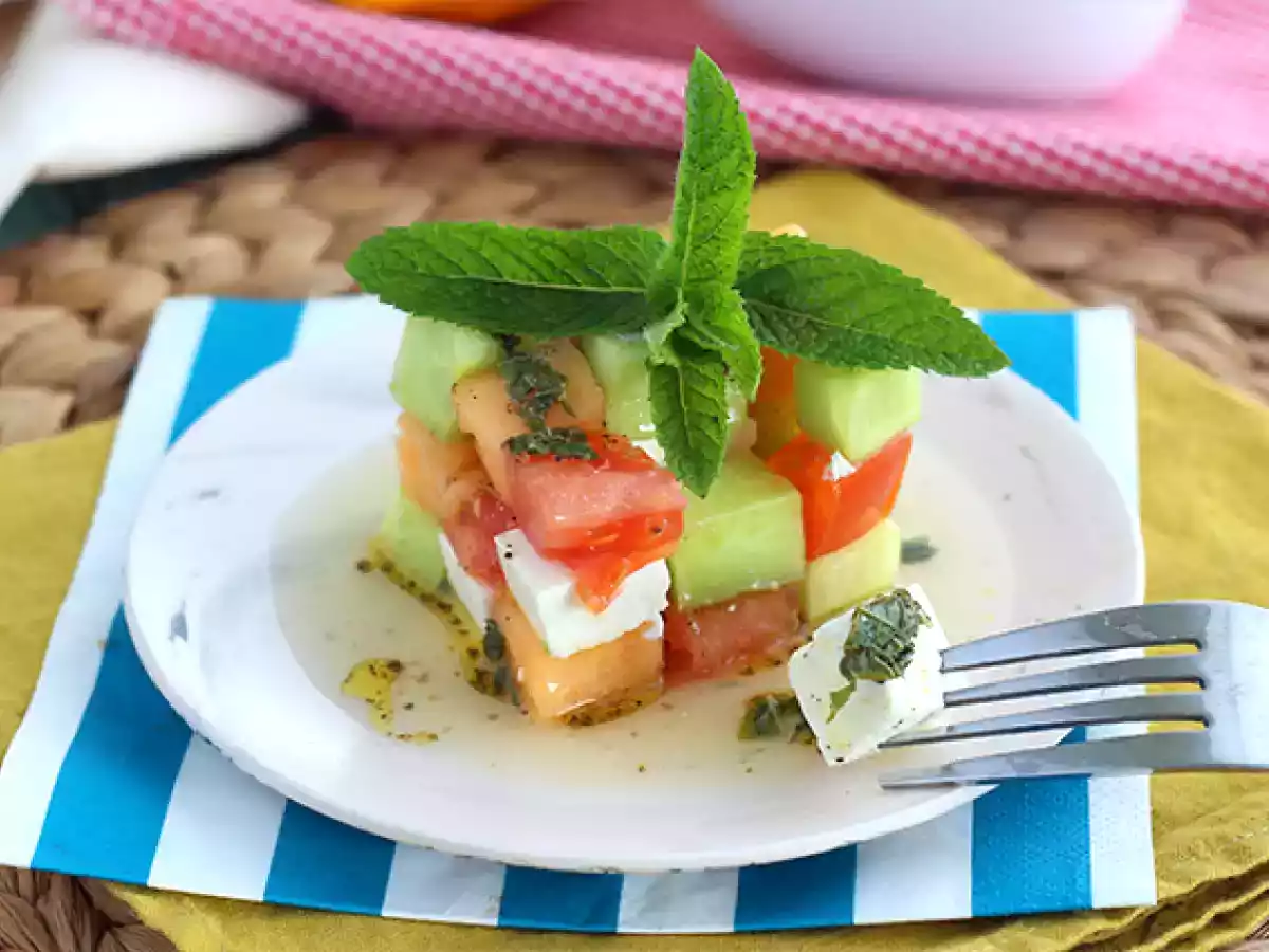 Ensalada cubo de rubik con vinagreta - foto 2