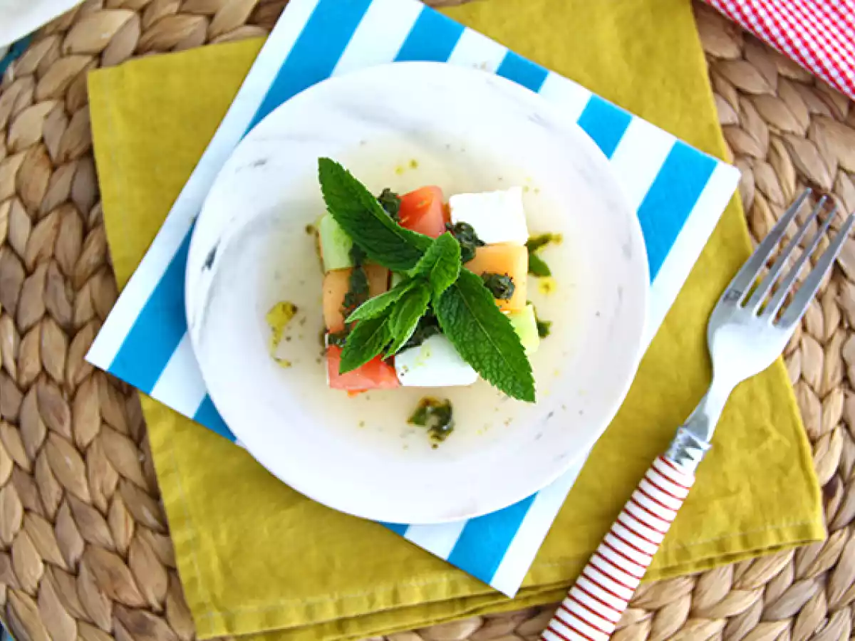 Ensalada cubo de rubik con vinagreta - foto 3