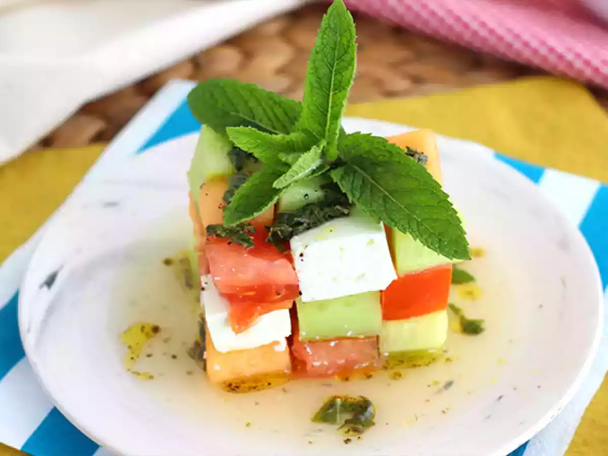 Ensalada cubo de rubik con vinagreta - foto 4