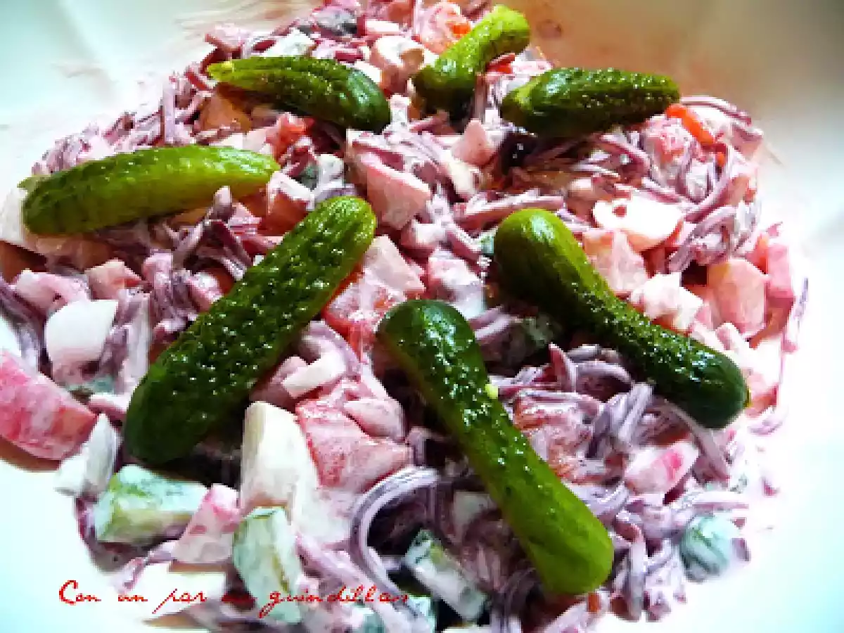 Ensalada de ahumados de mi suegra