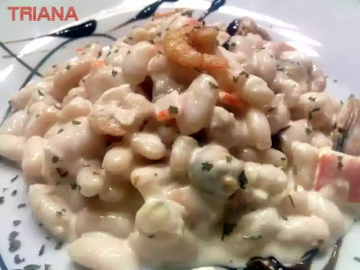 Ensalada de alubias con cigalas y langostinos. - foto 2