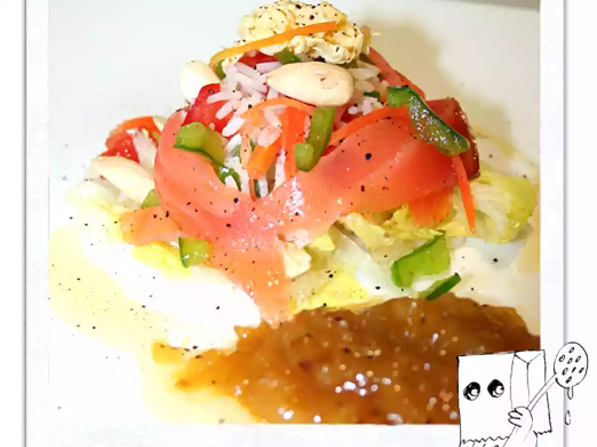 Ensalada de arroz a la miel y mostaza