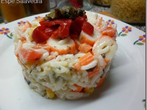 Ensalada de arroz con algas