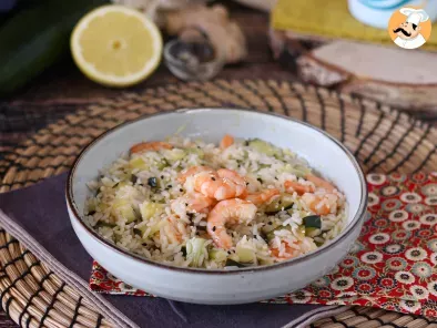 Receta Ensalada de arroz con langostinos, calabacines y jengibre