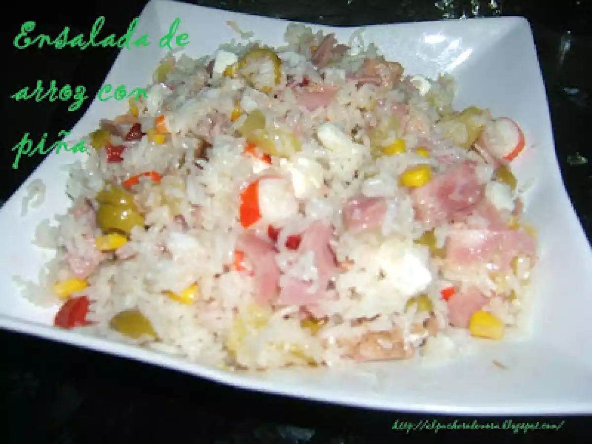 Ensalada de arroz con piña