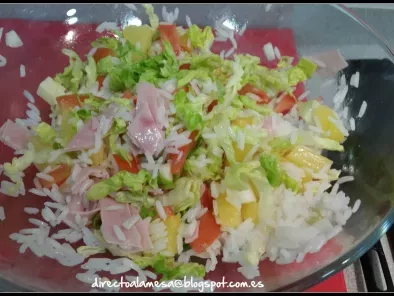 Ensalada de arroz, piña y salsa rosa - foto 4