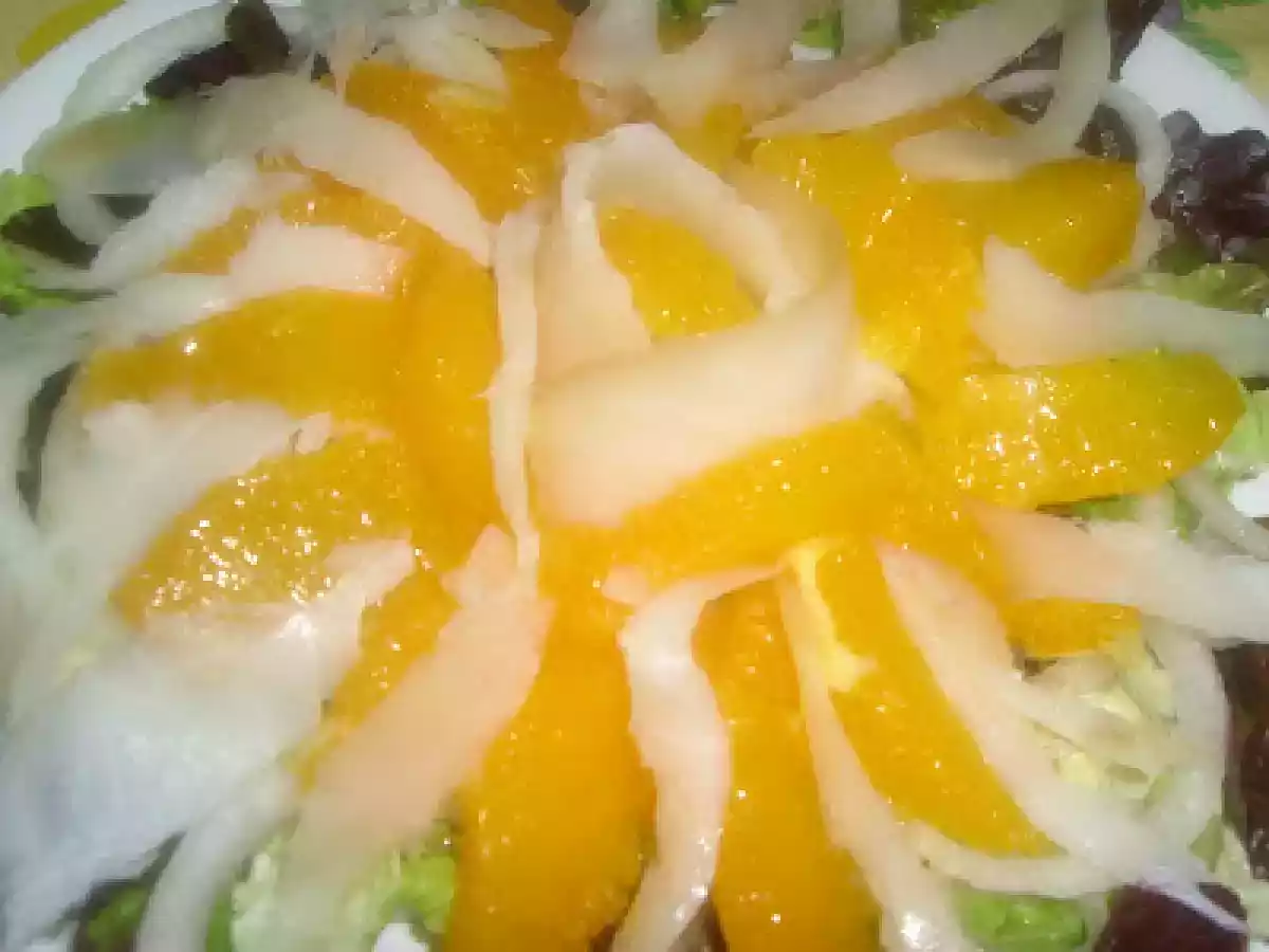 Ensalada De Bacalao Ahumado y Vinagreta De Miel