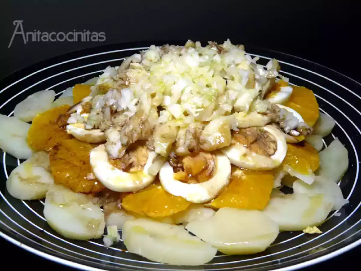 Ensalada de bacalao y naranja