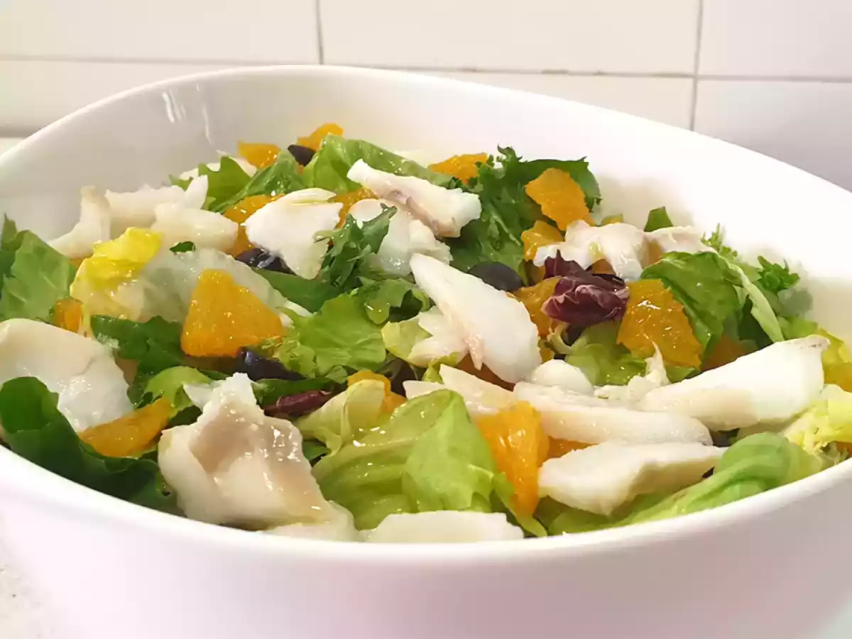 Ensalada de bacalao y naranja