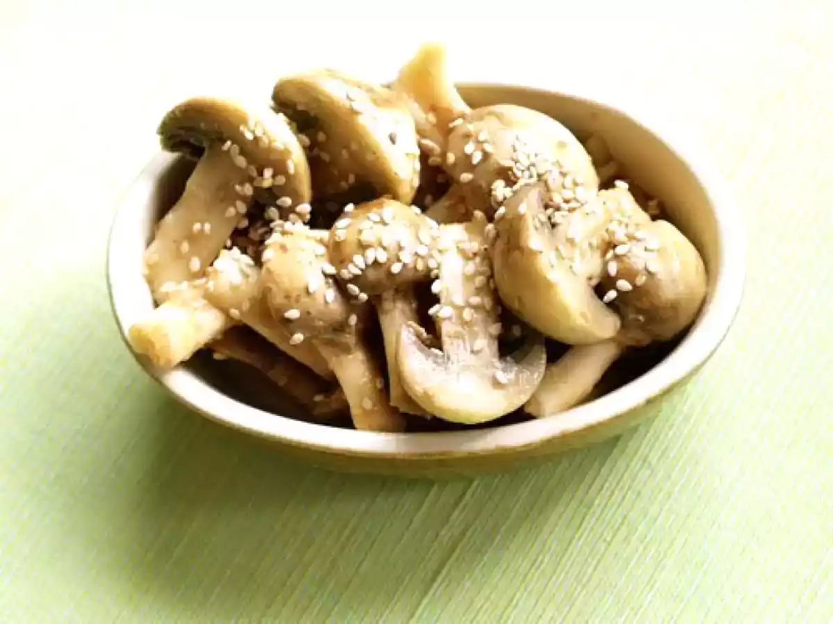 Ensalada de champiñones al jengibre