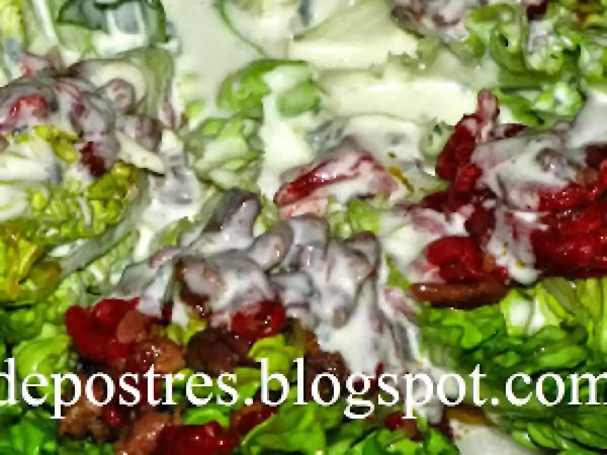 Ensalada de cogollos con anchoas y roquefort - foto 2