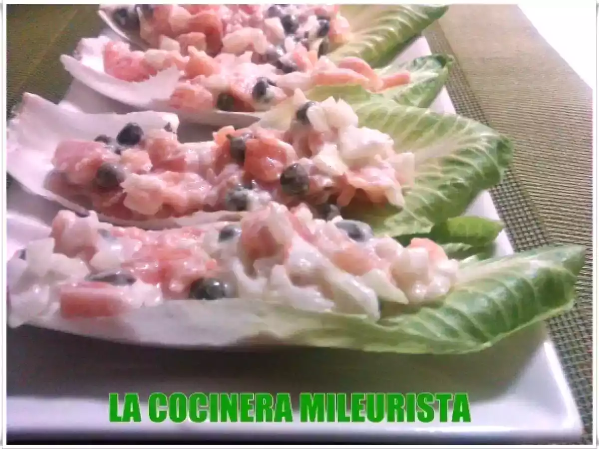 Ensalada de endibias con salmón ahumado