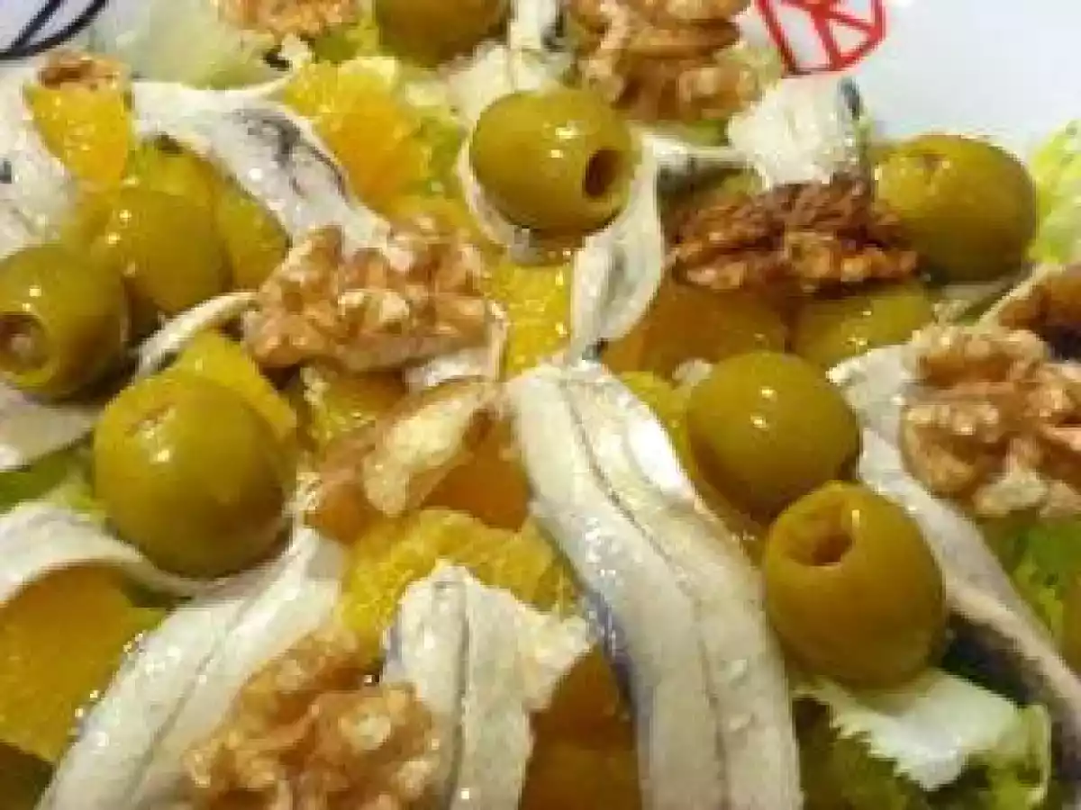 Ensalada de escarola, naranja y boquerones - foto 3