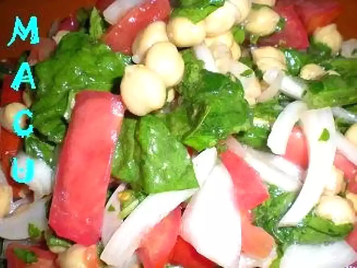 Ensalada de espinacas con garbanzos